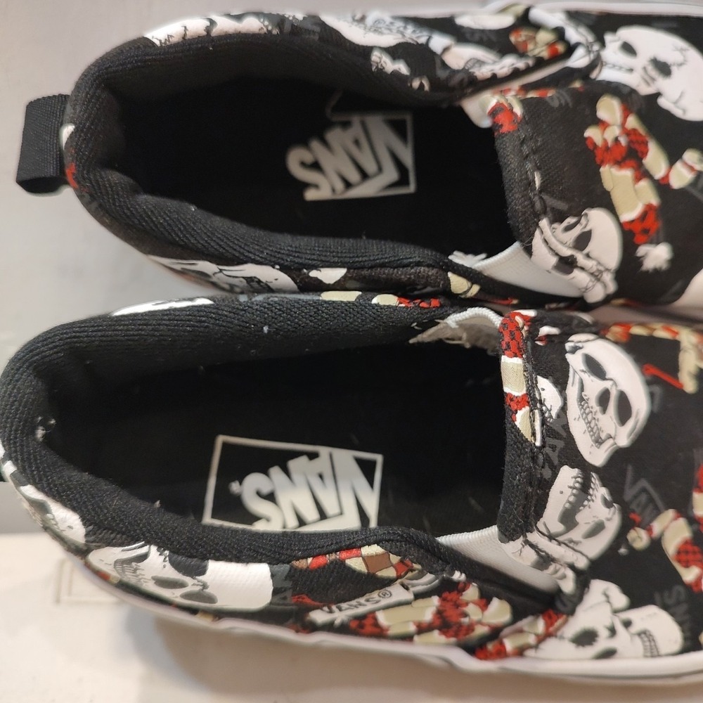 Vans Asher Slip-On Sneakers Kids Sz 13 Shoes Skulls & Snakes Youth Skater - Picture 8 of 11